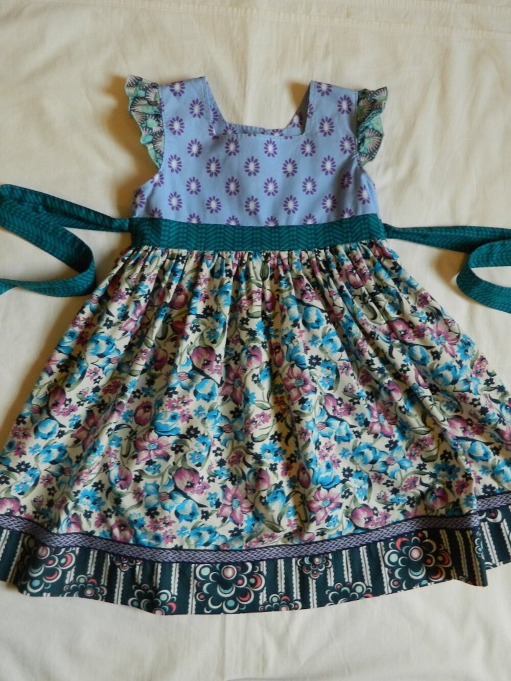 Matilda Jane Platinum size 8 Dress Loves Me Floral Blue Pink